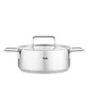 Fissler Pure Collection Stainless Steel 2.7 Quart Rondeau With Metal Lid In Stainless Steel