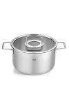 FISSLER FISSLER PURE COLLECTION STAINLESS STEEL STOCK POT WITH GLASS LID