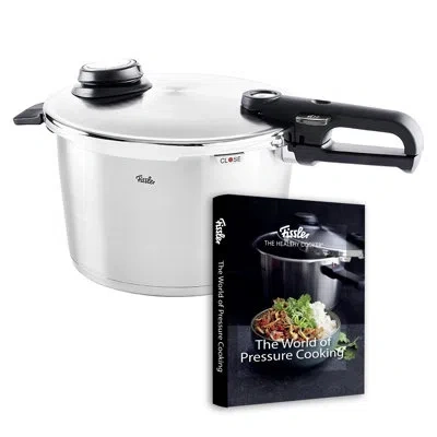 Fissler Vitavit Premium Pressure Cooker With The World Of Pressure Cooking Cookbook In Silver