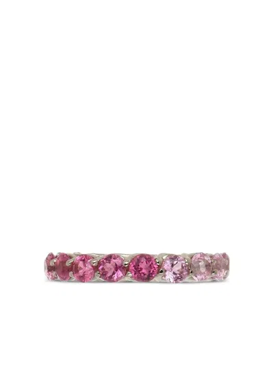 Fiszman Jewel 18k White Gold Rubellite Eternity Ring In Pink