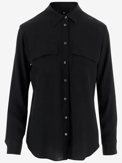 Fit F.it Acetate And Silk Shirt In Black