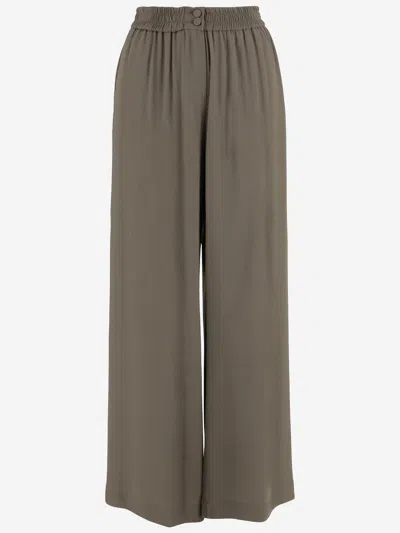 Fit F.it Acetate And Silk Trousers In Green