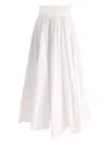 Fit Skirt With Bandeau At The Waist Skirts White In White