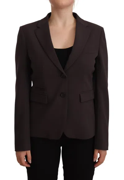 Fit F.it Brown Long Sleeve Single Breasted Women Jacket Women's Blazer