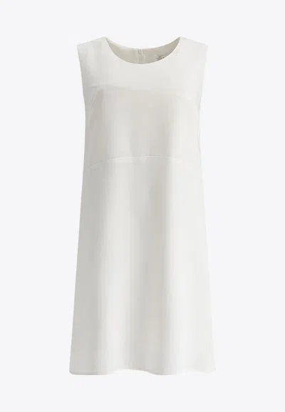 Fit Crewneck Mini Dress In White
