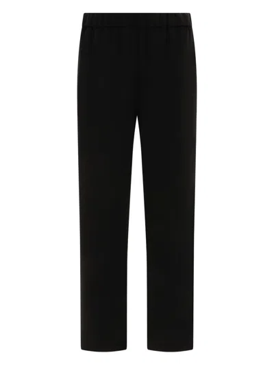 Fit Elastic Waistband Trousers In Black