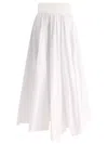 Fit Skirt With Bandeau At The Waist Skirts White In White