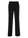 Fit Front-pockets Trousers In Black