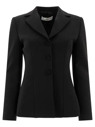 Fit Three-button Ted Jacket In Black