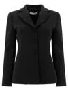 Fit Three-button Ted Jacket In Black