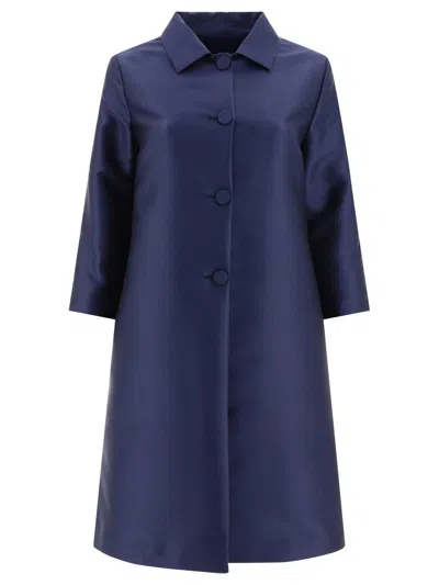 Fit F.it Lighweight Single-breasted Coat In Blue