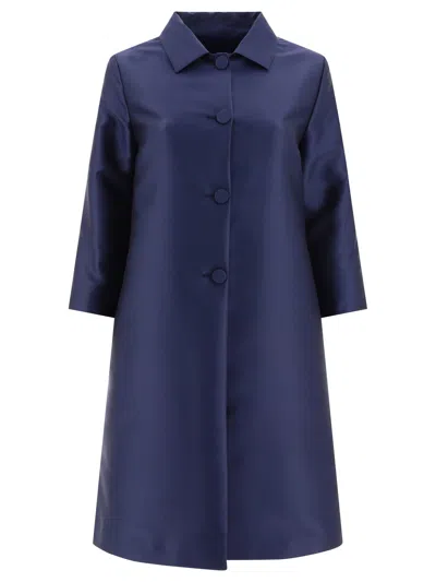 Fit Lighweight Single-breasted Coat Coats In Blue