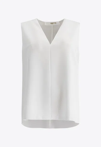 Fit Logo-plaque V-neck In White