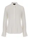 Fit F.it Stretch Silk Shirt With Pointed Collar In White