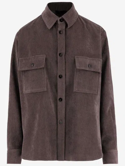 Fit F.it Ribbed Stretch Nylon Blend Shirt In Purple