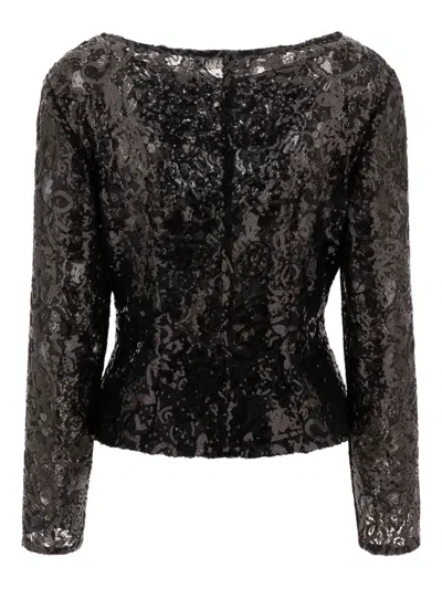 FIT SEQUIN LACE TOP