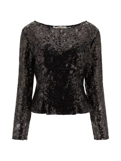 Fit Sequin Top In Black