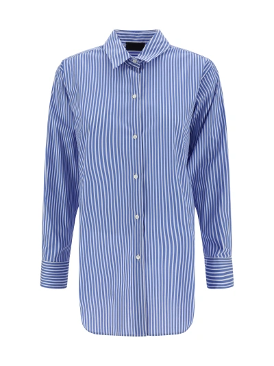 Fit Shirt In Azzurro/bco