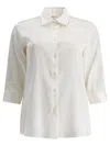 Fit F.it Silk Blend Shirt With Classic Collar In White