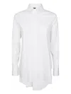 Fit Side-slit Shirt In White