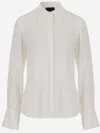 Fit F.it Stretch Silk Shirt With Pointed Collar In White