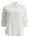 Fit F.it Silk Blend Shirt With Classic Collar In White