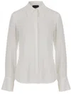 Fit F.it Stretch Silk Shirt With Pointed Collar In Gray