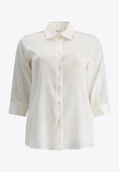 Fit Silk Buttoned Shirt In White