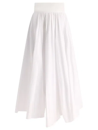 Fit Skirt With Bandeau At The Waist Skirts White