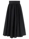 FIT SKIRT WITH WAISTBAND SKIRTS BLACK