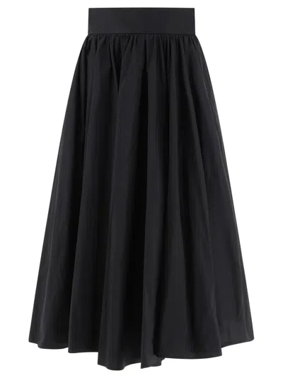 FIT SKIRT WITH WAISTBAND SKIRTS BLACK