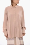 Fit Solid Color Shirt With Classic Collar In Brown