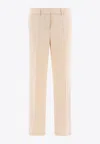 Fit Plain-front Trousers In Neutral