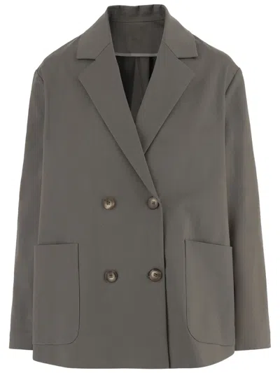 FIT STRETCH COTTON DOUBLE-BREASTED JACKET