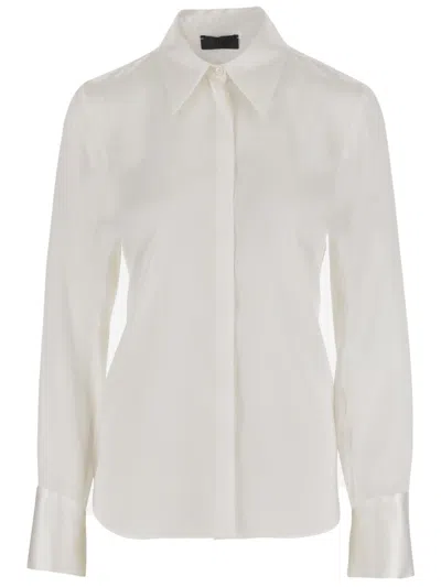 FIT F.IT STRETCH SILK SHIRT WITH POINTED COLLAR