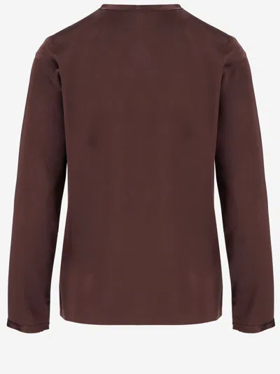 Fit F.it Stretch Silk Sweater In Brown