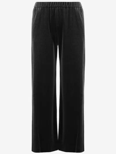 Fit F.it Stretch Velvet Trousers In Black