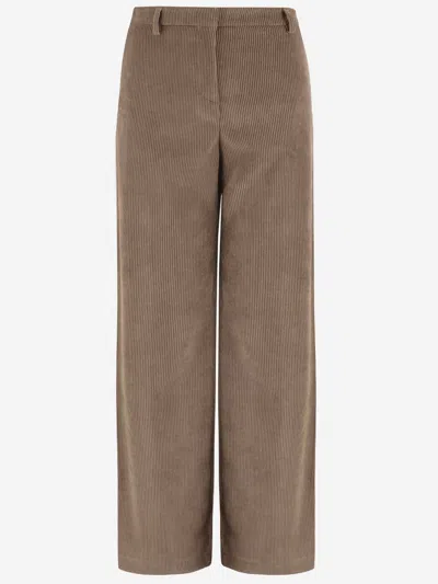 Fit F.it Tailored Corduroy Trousers In Brown