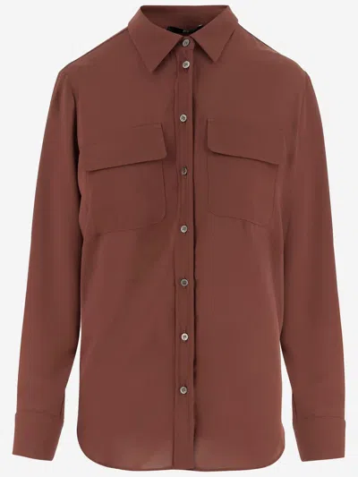 Fit F.it Technical Fabric Shirt In Brown