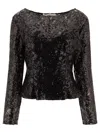 Fit F.it Paillettes Blouse In Black
