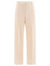 Fit Plain-front Trousers In Pink
