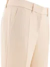 Fit Plain-front Trousers In White