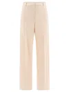 Fit Plain-front Trousers In Pink
