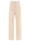 Fit Plain-front Trousers In White