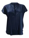 Fit V-neck Blouse In Blue