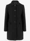 Fit F.it Viscose Blend Single Breasted Coat In Black
