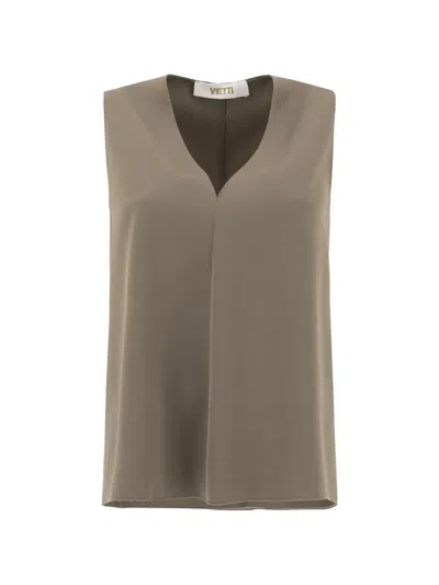Fit V-neck Tank Top In Brown