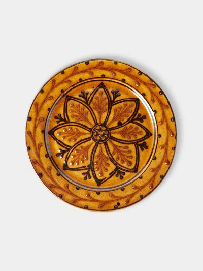 Fitch & Mcandrew Dahlias Slipware Dinner Plate (10.2in/26cm)