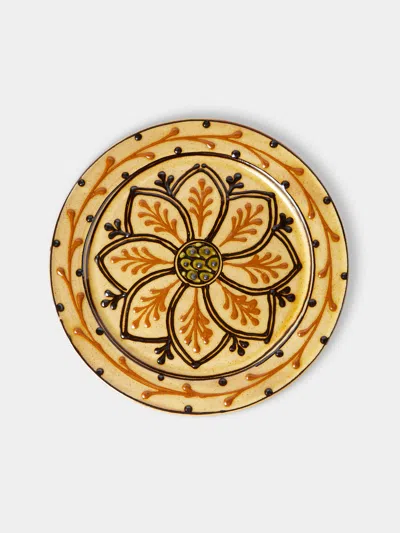 Fitch & Mcandrew Dahlias Slipware Dinner Plate (10.2in/26cm)