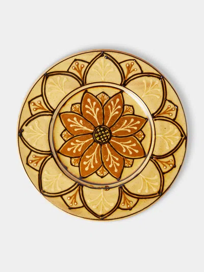 Fitch & Mcandrew Dahlias Slipware Serving Plate (13.4in/34cm)